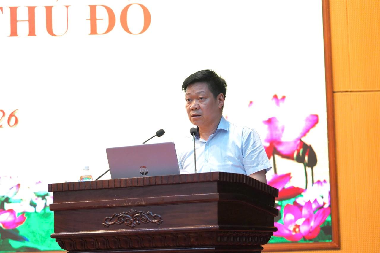 Đồng chí Phạm Anh Tuấn – Phó Chủ tịch UBND xã phát biểu tại hội nghị
